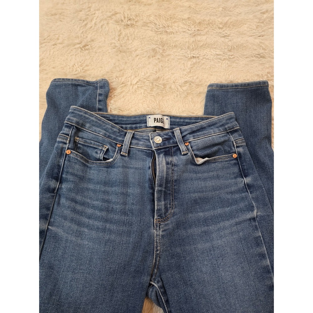 PAIGE Ultra Skinny Denim Jeans 28 Tencel Blend Premium Designer Stretch Blue - Picture 2 of 6